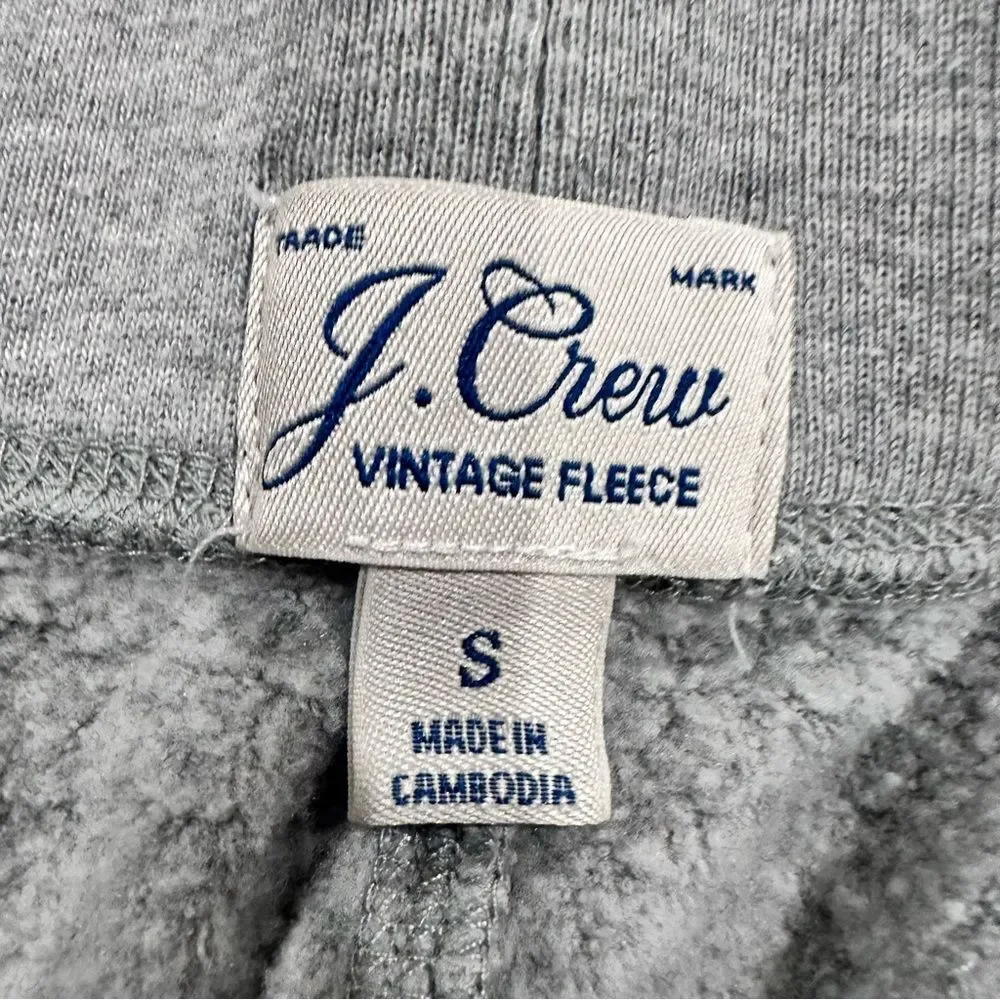 J. Crew Heather Gray Vintage Fleece Jogger SweatPants Size Small